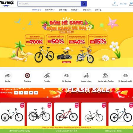 Theme wordpress bán xe đạp 03