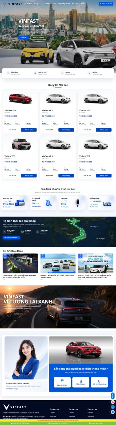 Theme wordpress bán xe vinfast 02