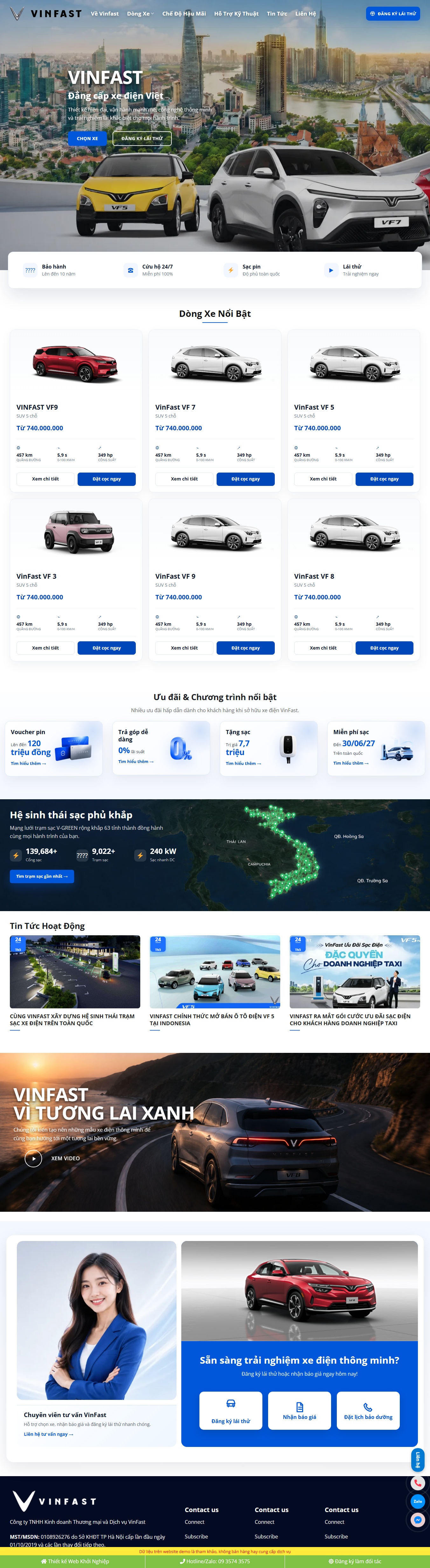 Theme wordpress bán xe vinfast 02