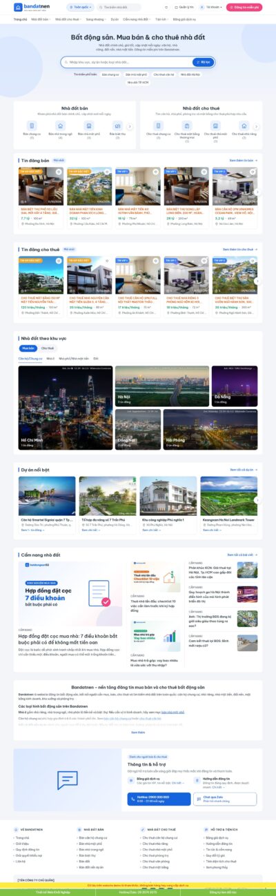 Theme wordpress Bất động sản 75 có đăng tin