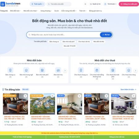 Theme wordpress Bất động sản 75 có đăng tin