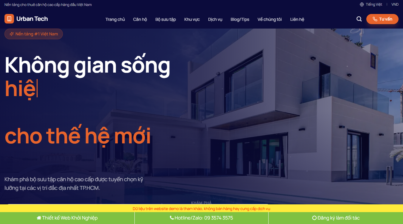 Theme WordPress cho thuê căn hộ hiện đại
