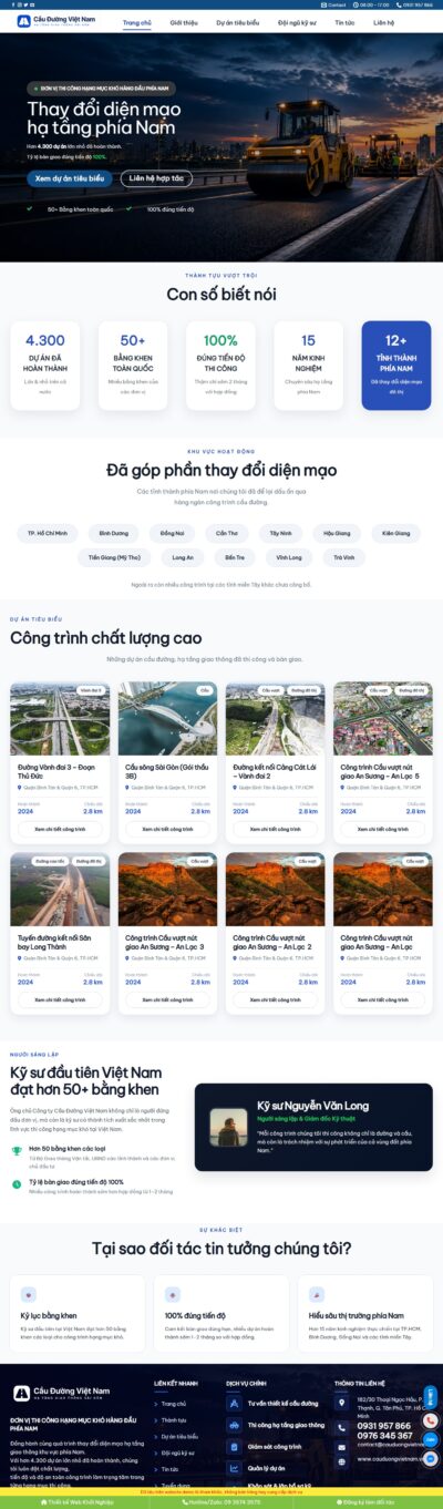 Theme wordpress công ty xây dựng, cầu đường