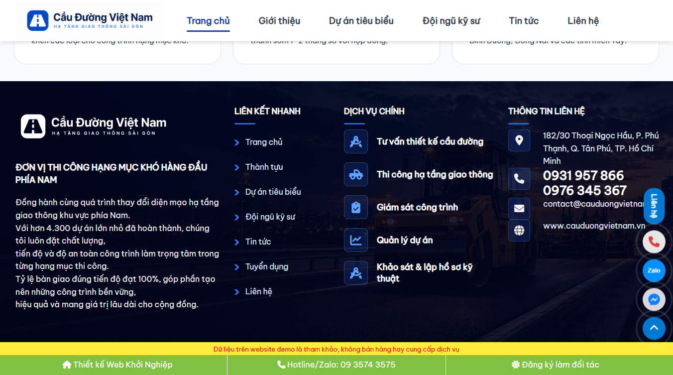 Tối ưu SEO theme WordPress xây dựng cầu đường