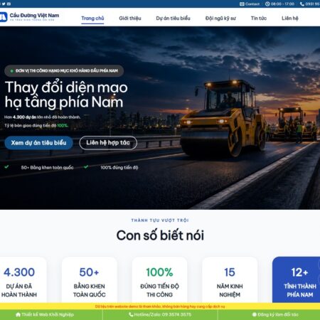Theme wordpress công ty xây dựng, cầu đường
