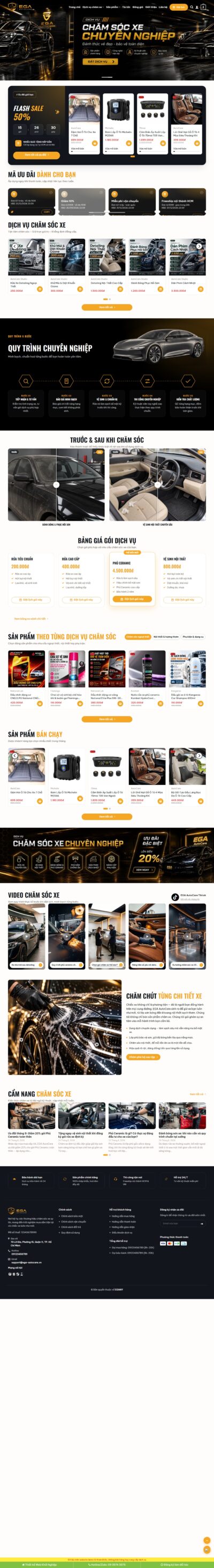 Theme wordpress dịch vụ chăm sóc xe