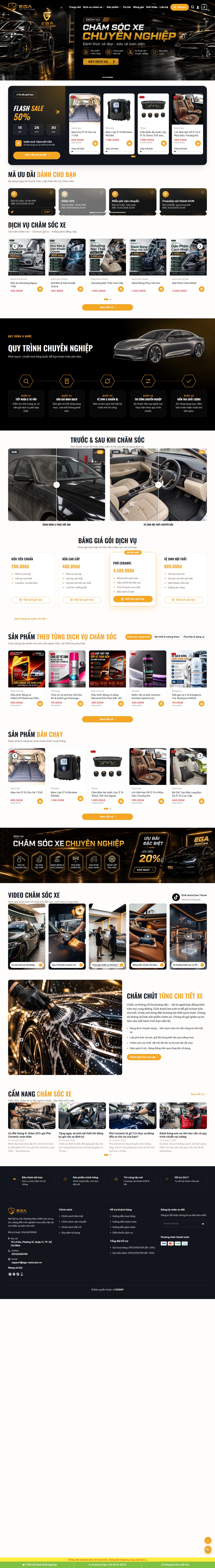 Theme wordpress dịch vụ chăm sóc xe