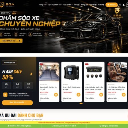 Theme wordpress dịch vụ chăm sóc xe