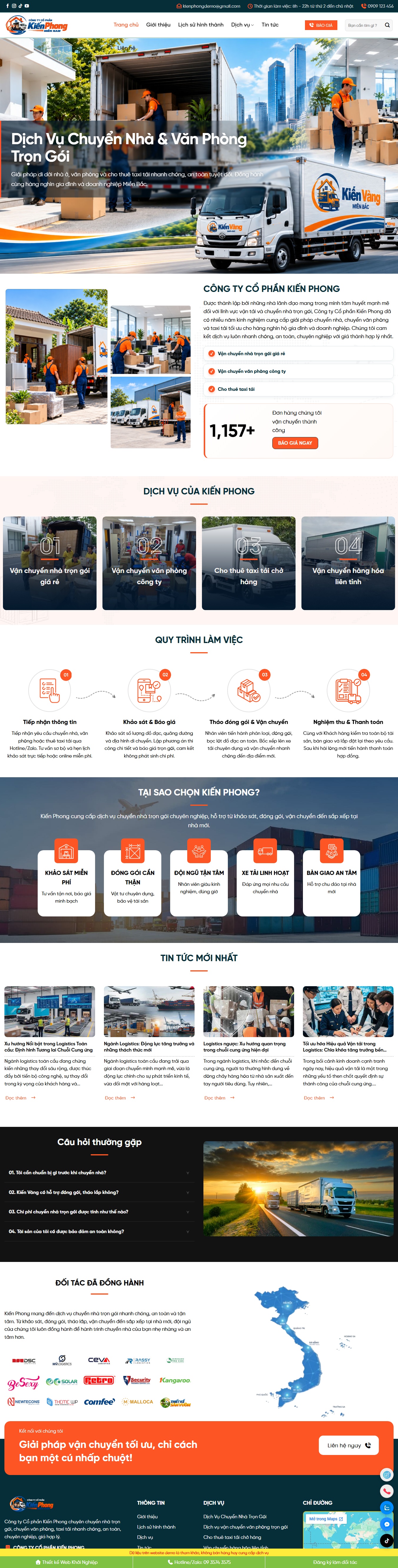 Theme wordpress Dịch vụ dọn nhà 01