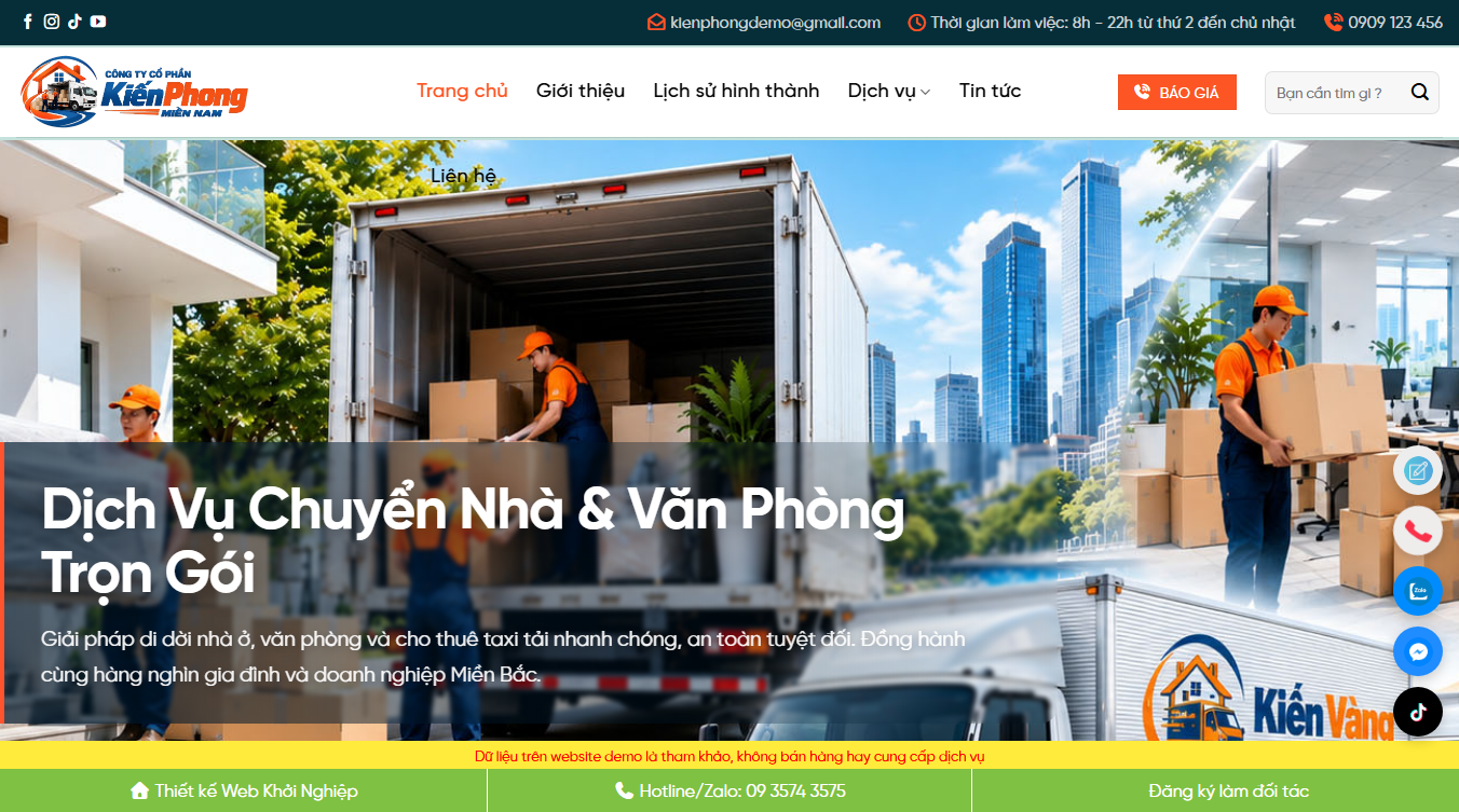 Theme WordPress Dịch vụ dọn nhà 01