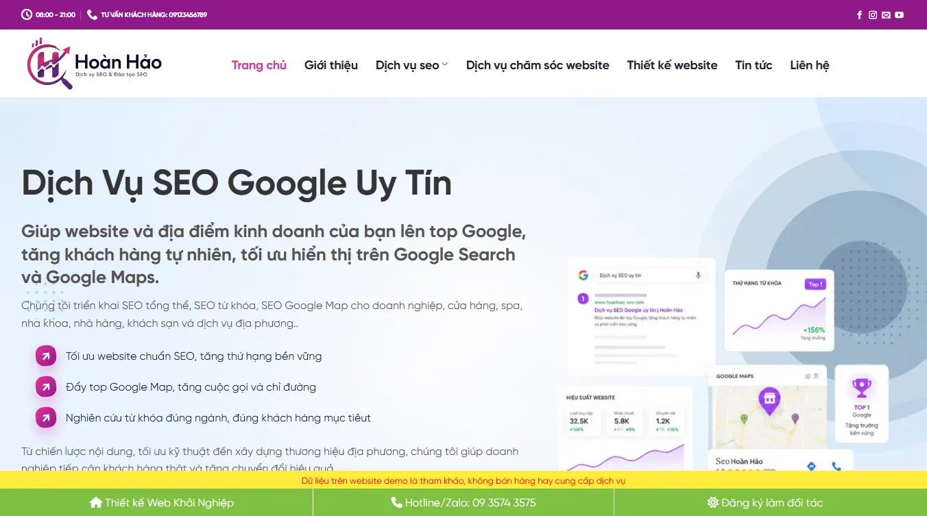 Theme WordPress dịch vụ SEO - Giao diện chuyên nghiệp