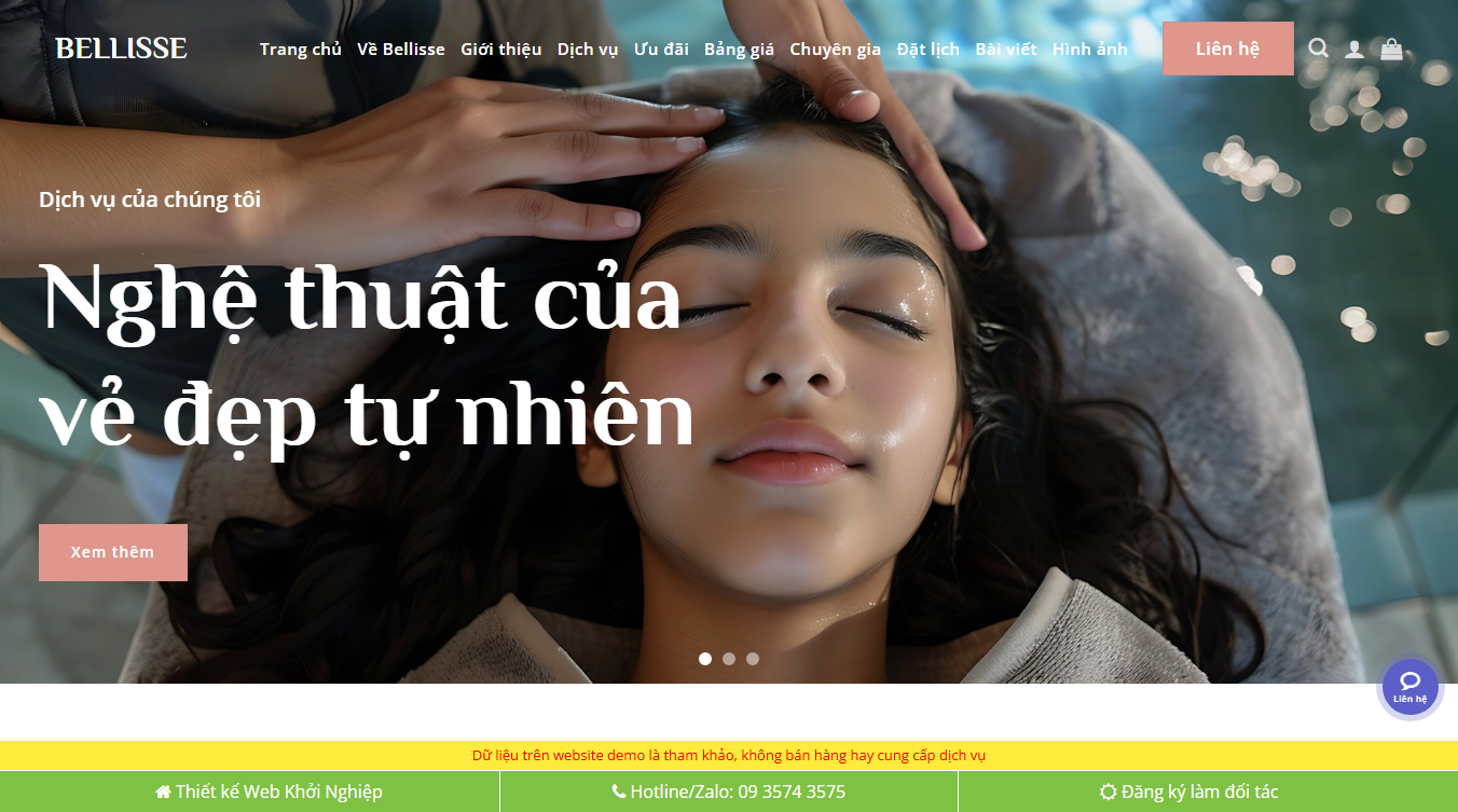 Theme WordPress dịch vụ spa 016 - Giao diện chuyên nghiệp