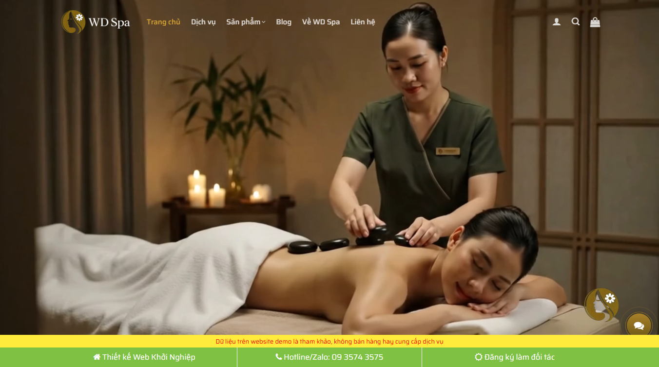 Theme wordpress dịch vụ spa 17 - Giao diện đẹp mắt cho spa