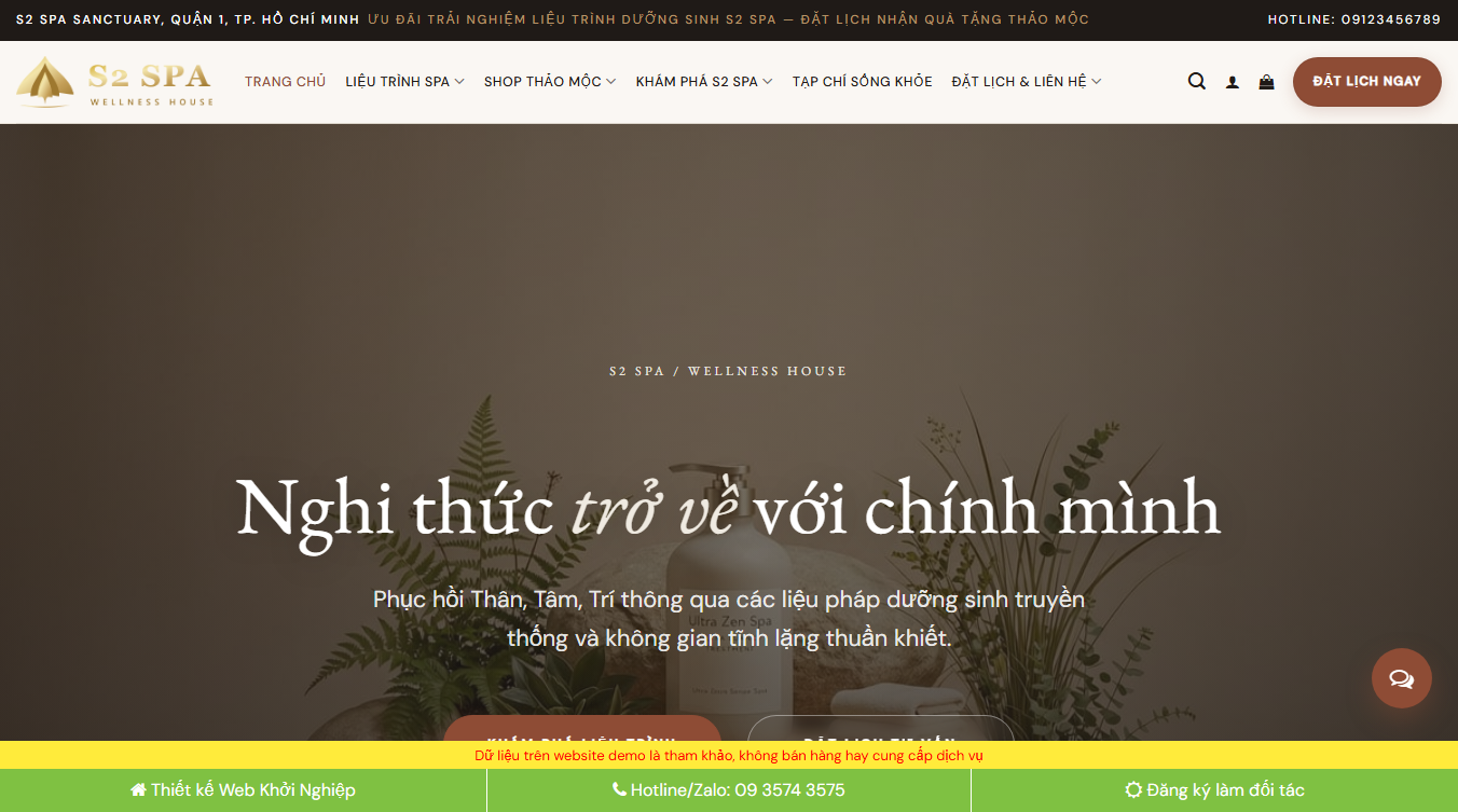 Theme wordpress dịch vụ spa 18 - Giao diện đẹp và chuyên nghiệp