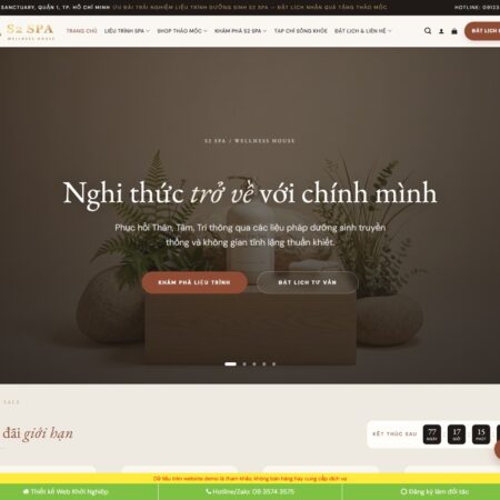 Theme wordpress dịch vụ spa 18
