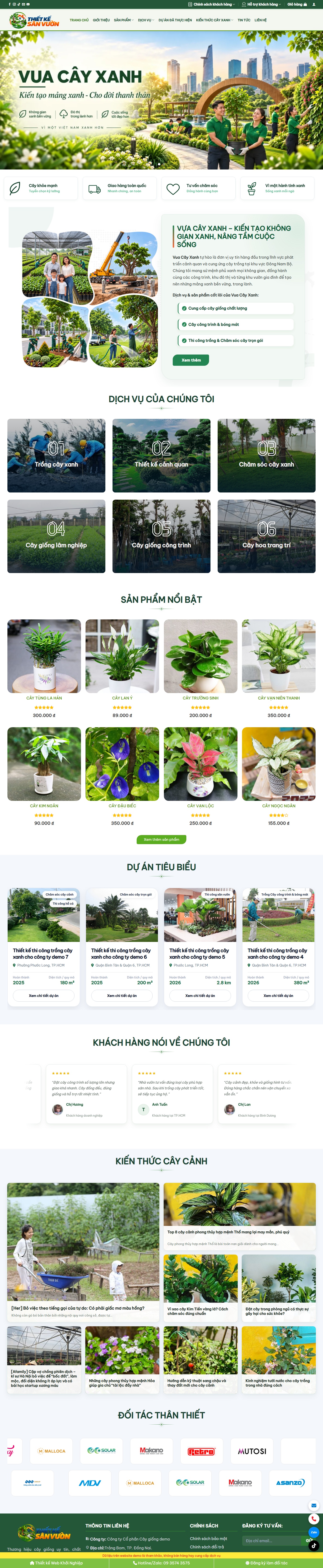 Theme wordpress dịch vụ thiết kế sân vườn