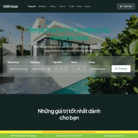 Theme wordpress giới thiệu khách sạn 09