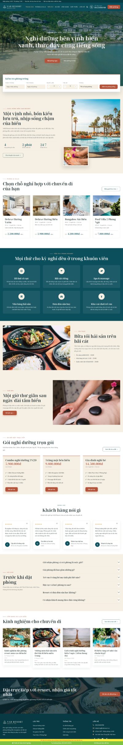 Theme wordpress Giới thiệu resort 06