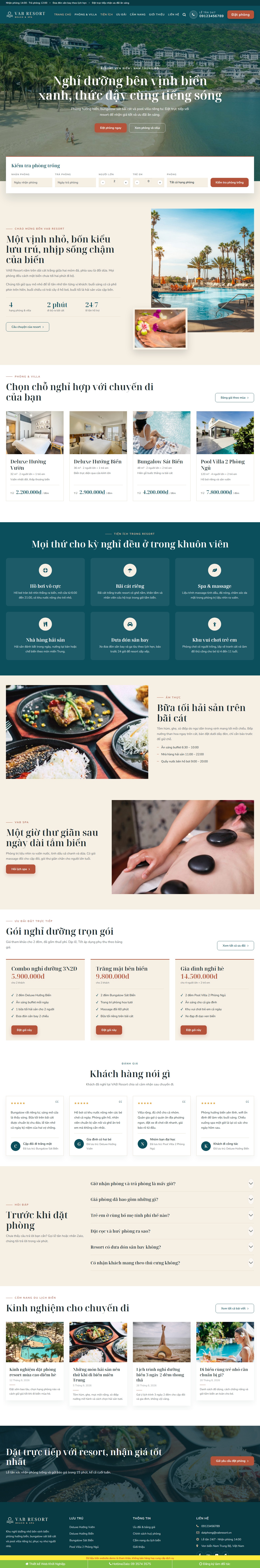 Theme wordpress Giới thiệu resort 06