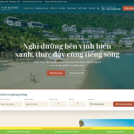 Theme wordpress Giới thiệu resort 06