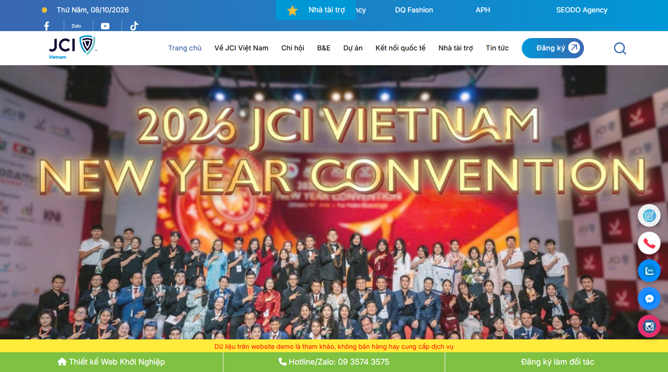 Theme wordpress hội doanh nghiệp trẻ - Giao diện chuyên nghiệp