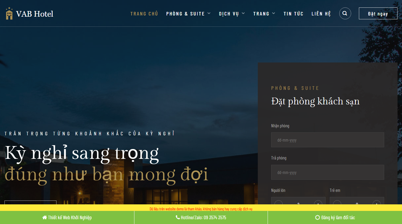 Theme WordPress Khách Sạn 08 - Giao diện chuyên nghiệp cho khách sạn