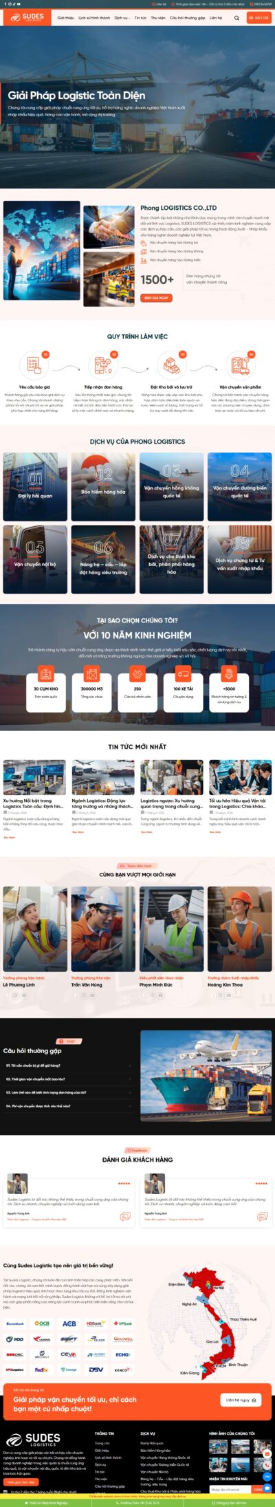 Theme wordpress logistic , vận chuyển đẹp