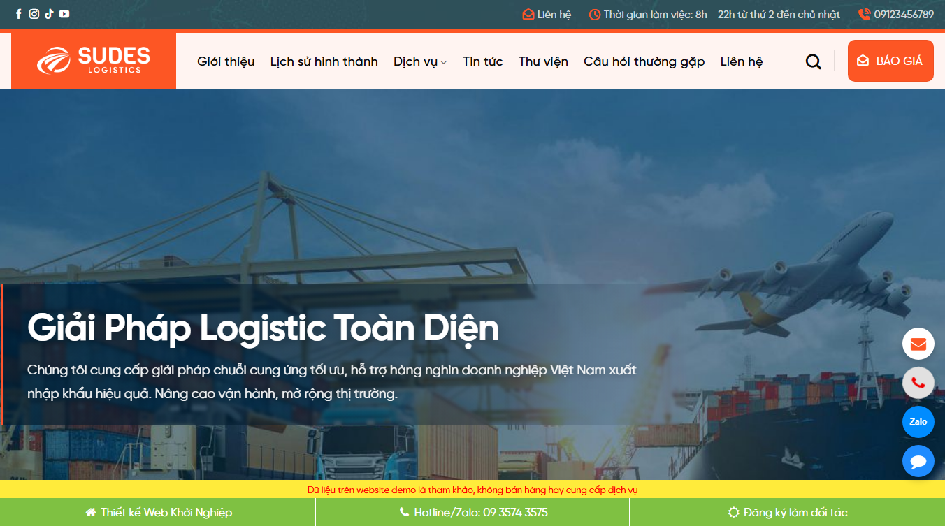 Theme WordPress Logistic Vận Chuyển Đẹp