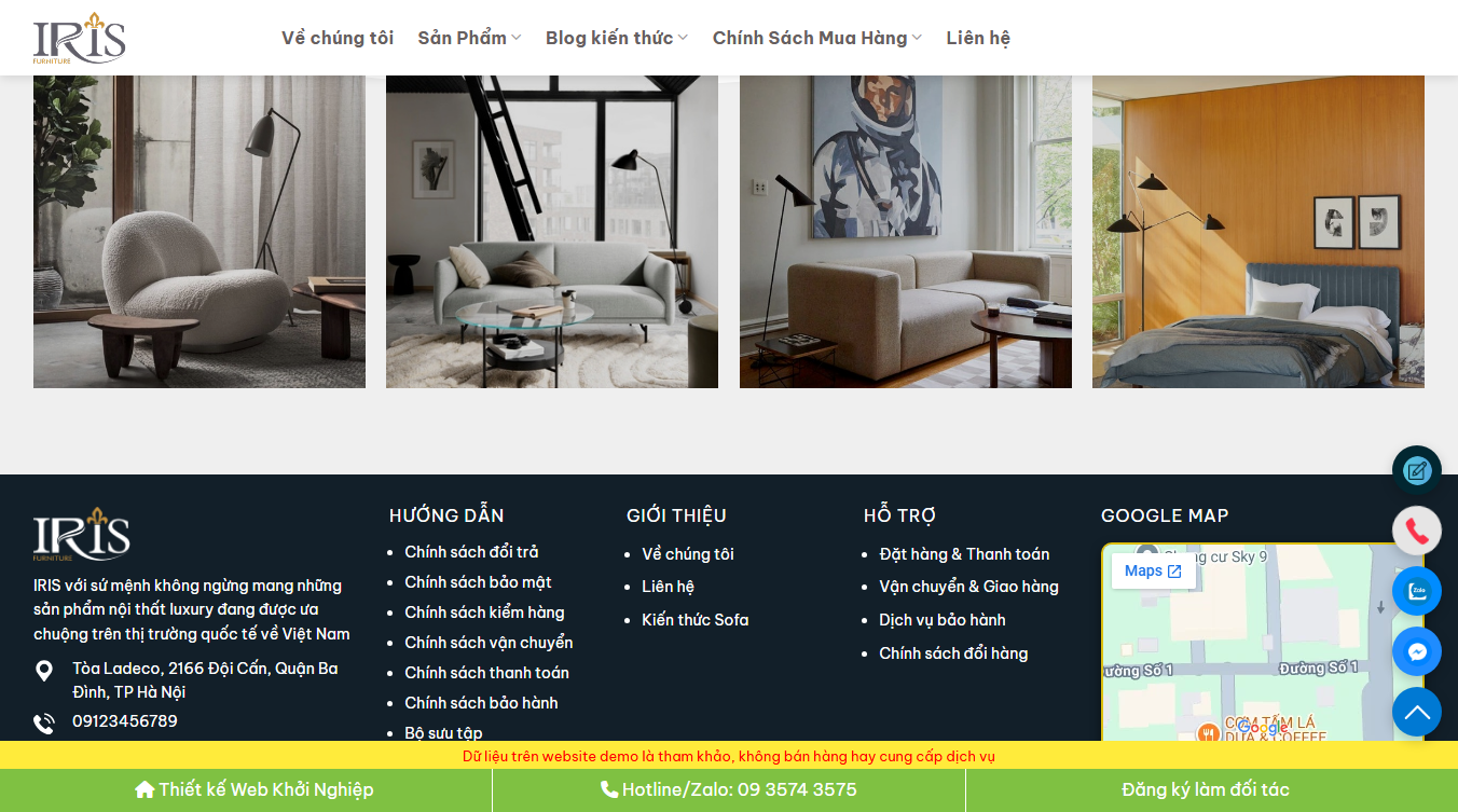 Theme WordPress nội thất 045 - Chi tiết sản phẩm