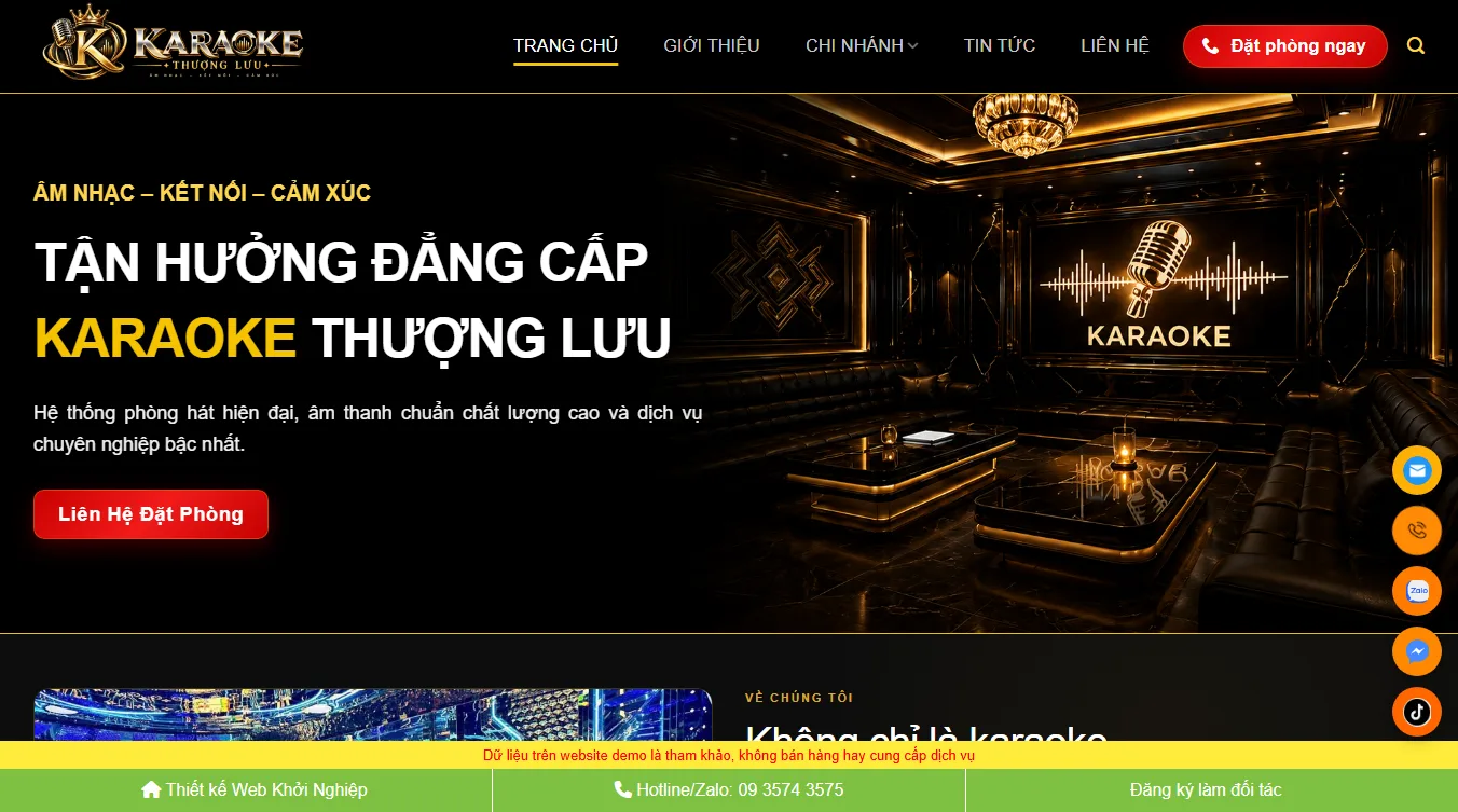 Theme WordPress quán karaoke hát cho nhau nghe