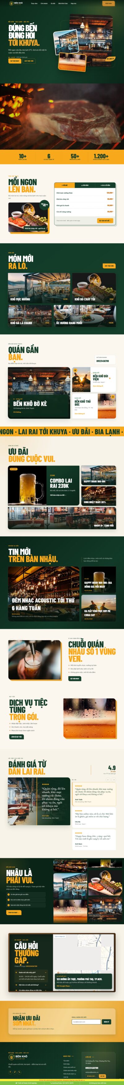 Theme wordpress quán nhậu, nhà hàng, tiệm ăn vặt