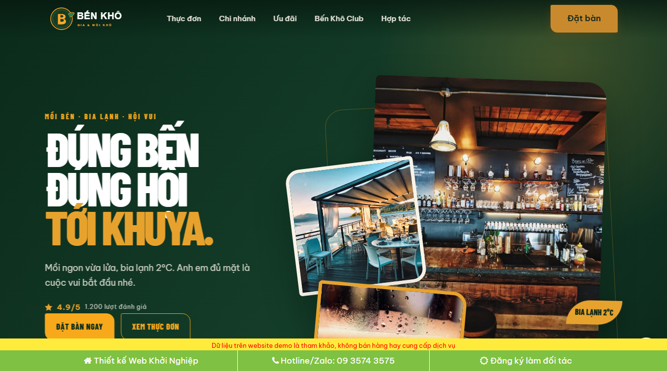 Theme WordPress quán nhậu nhà hàng tiệm ăn vặt