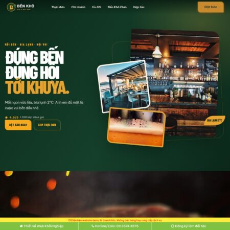 Theme wordpress quán nhậu, nhà hàng, tiệm ăn vặt
