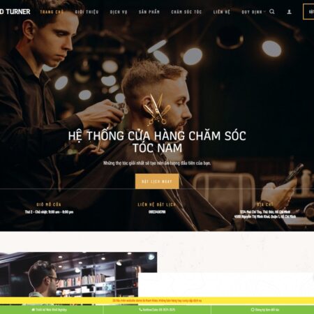 Theme wordpress shop cắt tóc nam
