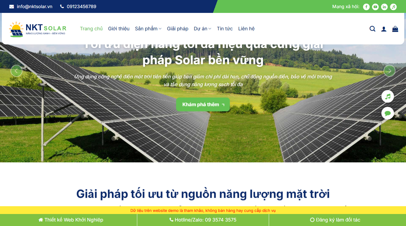 Theme WordPress Solar Điện Năng Lượng Mặt Trời 02