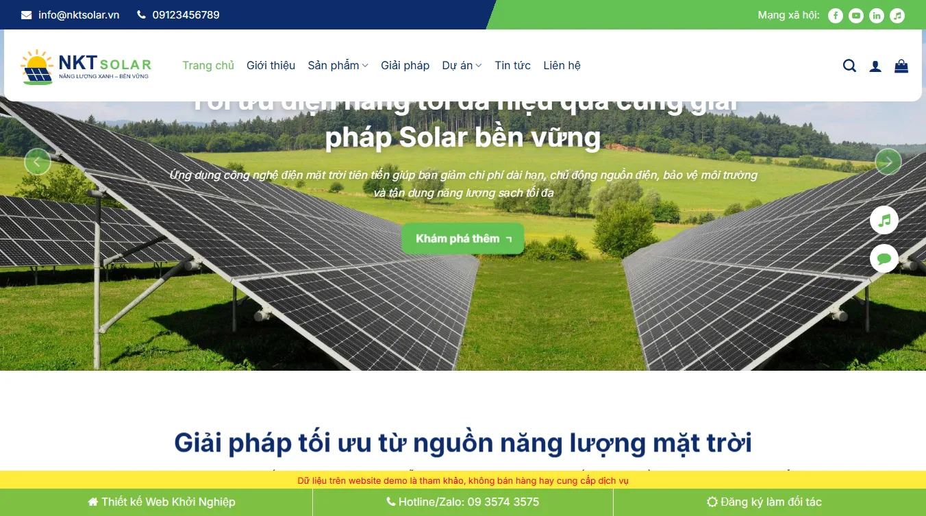 Theme WordPress Solar Điện Năng Lượng Mặt Trời 02