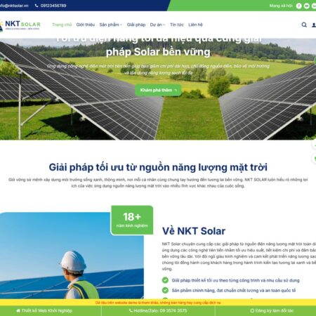 Theme wordpress solar, điện năng lượng mặt trời 02