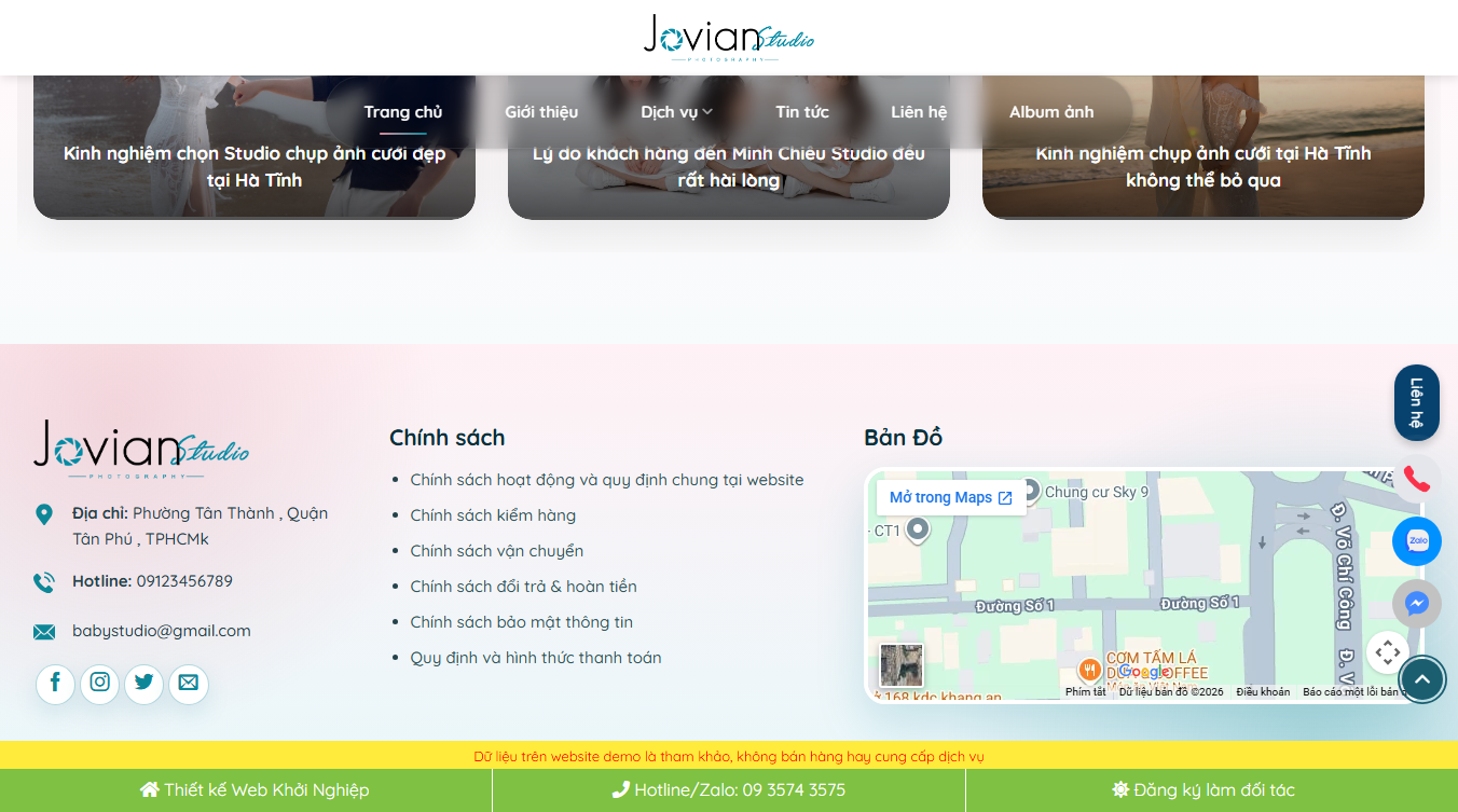 Template wordpress chuyên nghiệp cho studio chụp ảnh cưới