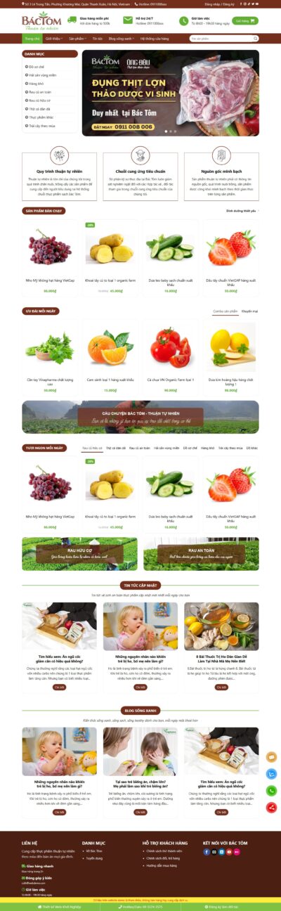Theme wordpress thực phẩm sạch 06