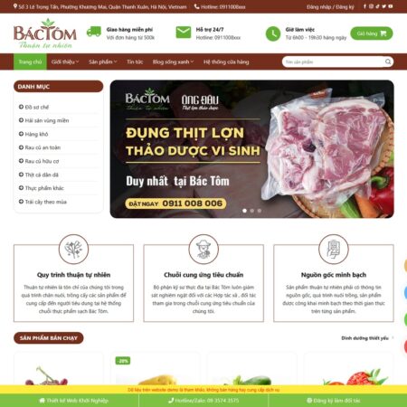 Theme wordpress thực phẩm sạch 06