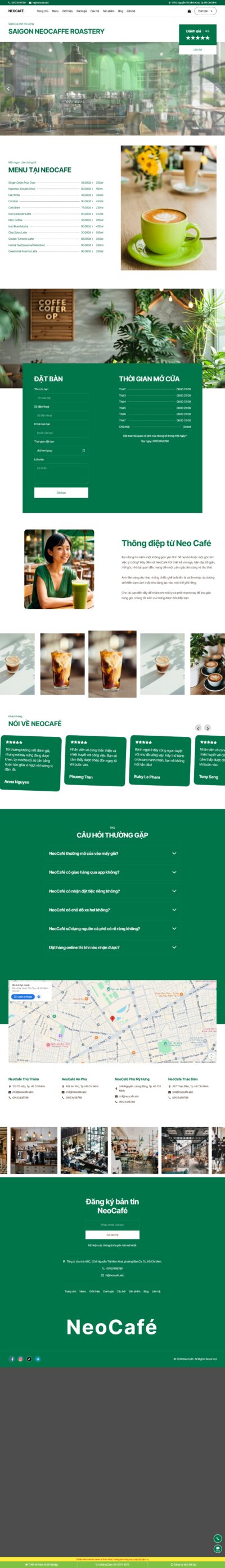 Theme wordpress tiệm cà phê 05