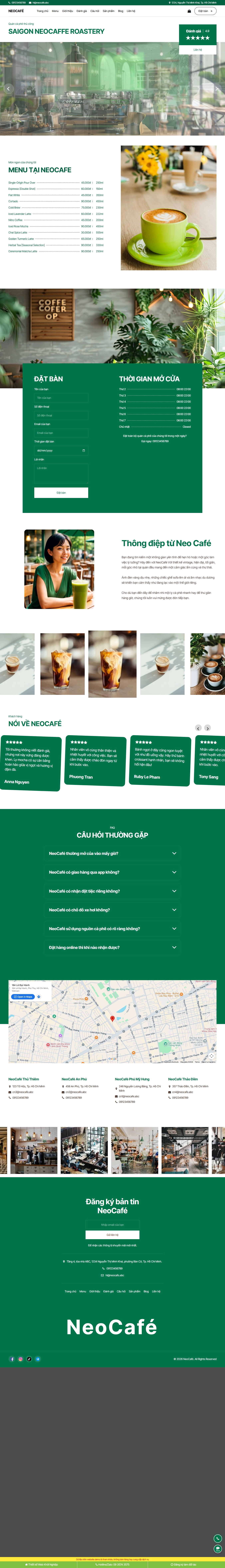 Theme wordpress tiệm cà phê 05