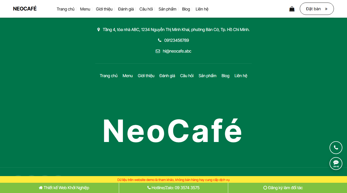 Theme wordpress tiệm cà phê 05 - Các tính năng chi tiết và giao diện hoàn chỉnh