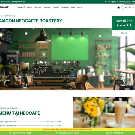 Theme wordpress tiệm cà phê 05