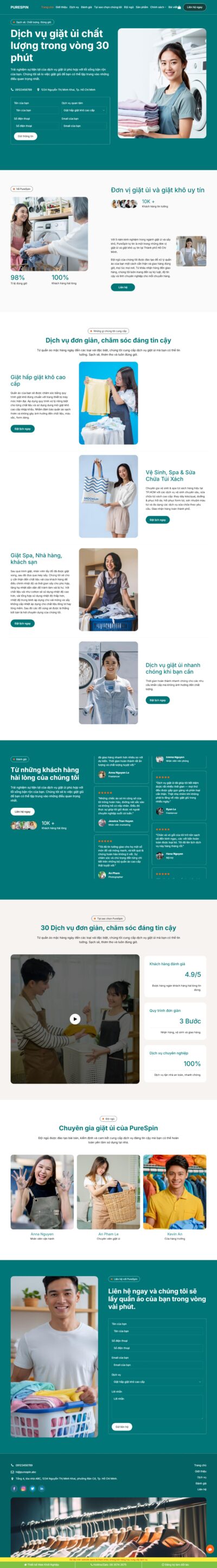 Theme wordpress tiệm giặt ủi 01