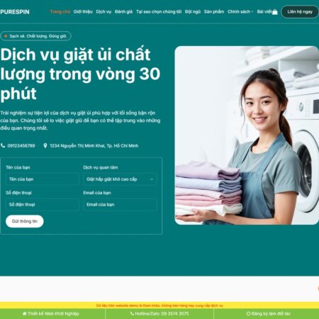 Theme wordpress tiệm giặt ủi 01
