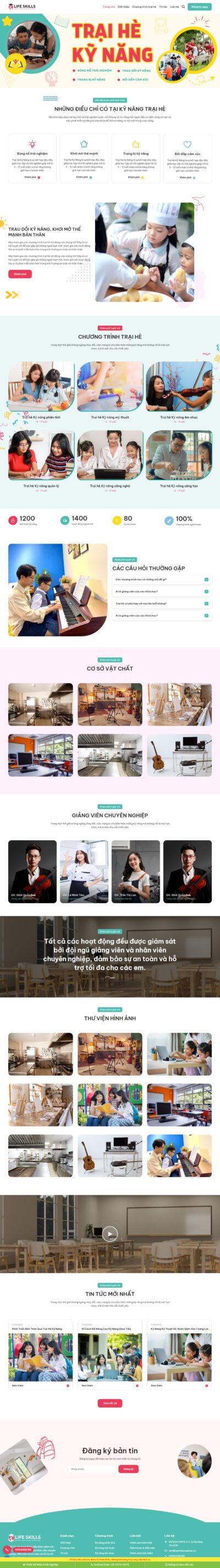 Theme wordpress trại hè, trung tâm anh ngữ