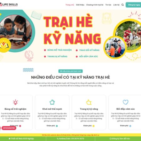 Theme wordpress trại hè, trung tâm anh ngữ