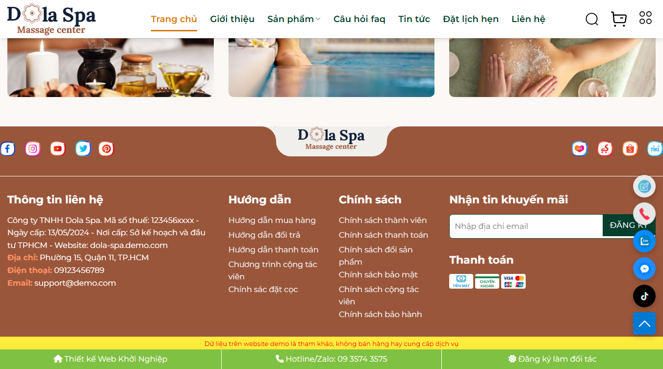 Theme WordPress Trung Tâm Spa 014 - Chi tiết tính năng