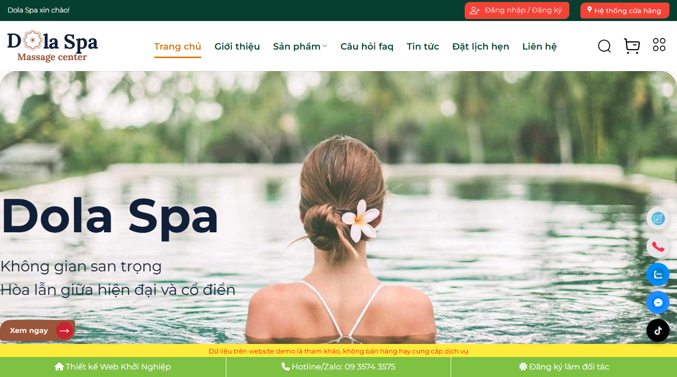 Theme WordPress Trung Tâm Spa 014 - Giao diện đẹp mắt